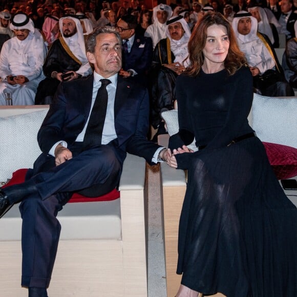 Nicolas Sarkozy et Carla Bruni-Sarkozy - Soirée d'inauguration du Musée National du Qatar. Doha, le 27 mars 2019.