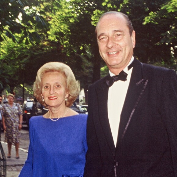 Jacques Chirac et Bernadette, le 15 juin 1989 à Paris. 