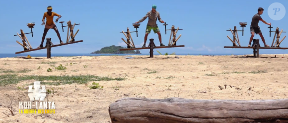 Béatrice, Maxime et Alexandre dans "Koh-Lanta, la guerre des chefs" vendredi 5 avril 2019 sur TF1.