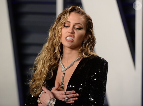 Miley Cyrus à la soirée Vanity Fair Oscar Party à Los Angeles, le 24 février 2019.
