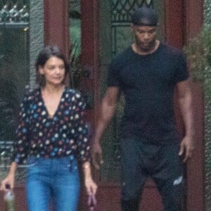 Exclusif - Katie Holmes et Jamie Foxx à la sortie d'un hôtel à Atlanta le 18 septembre 2018.