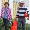 Exclusif - Katie Holmes et son compagnon Jamie Foxx sont allés jouer au basket en amoureux le jour de la St Valentin à Los Angeles, le 14 février 2018