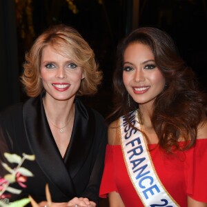 Exclusif -Sylvie Tellier (directrice générale de la Société Miss France et Miss France 2002) et Vaimalama Chaves (Miss France 2019) - Dîner de gala au profit de l'association "Maïsha Africa" de Sonia Rolland, qui vient en aide aux enfants du Rwanda, au Pavillon Gabriel, à Paris, France, le 17 décembre 2018. En vue de soutenir une partie du projet en faveur de la réhabilitation du service de néonatalogie du service pédiatrique de l'hôpital de Musanze au Rwanda, le gala est organisé avec le précieux parrainage de C.Descalzi-Pereira, présidente de la Fondation Congo Kitoko et de C.Brucker, directrice générale de L'Oréal Grand Public France. Plus de 125 000 euros de dons ont été récoltés pendant la soirée. Cette manifestation n'aurait pu avoir lieu sans le partenariat de la Fondation Congo Kitoko, Mixa et LVMH ainsi que la contribution du magazine Infrarouge et de la maison de Champagne Delarocque. © Gorassini-Moreau/Bestimage