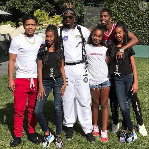 Diddy et ses enfants Justin, les jumelles D'Lila et Jessie, Chance et Christian. Novembre 2018.