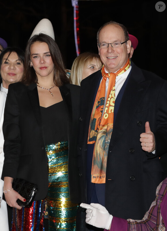 Pauline Ducruet et le prince Albert II de Monaco - La famille princière de Monaco à la soirée de remise de prix du 43ème festival international du cirque de Monte-Carlo sous le chapiteau de Fontvieille à Monaco le 22 janvier 2019. © Claudia Albuquerque/Bestimage