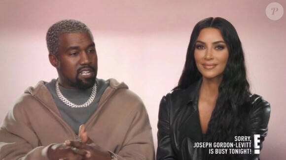 Kanye West lors de sa première interview avec sa femme Kim Kardashian à l'occasion de la sortie de la nouvelle saison de "Keeping Up With The Kardashians". Le 31 mars 2019
