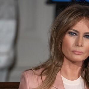 Melania Trump en meeting "Interagency Working Group on Youth Programs" à la Maison Blanche à Washington. Le 18 mars 2019.