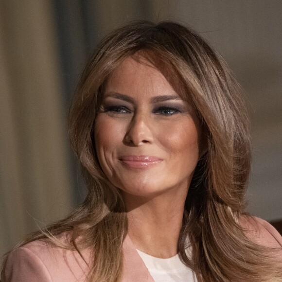 Melania Trump en meeting "Interagency Working Group on Youth Programs" à la Maison Blanche à Washington. Le 18 mars 2019.