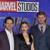 Chris Hemsworth, Scarlett Johansson, Paul Rudd à la première de "Avengers: Endgame" au cinéma Picture House Central à Londres, le 10 avril 2019.
