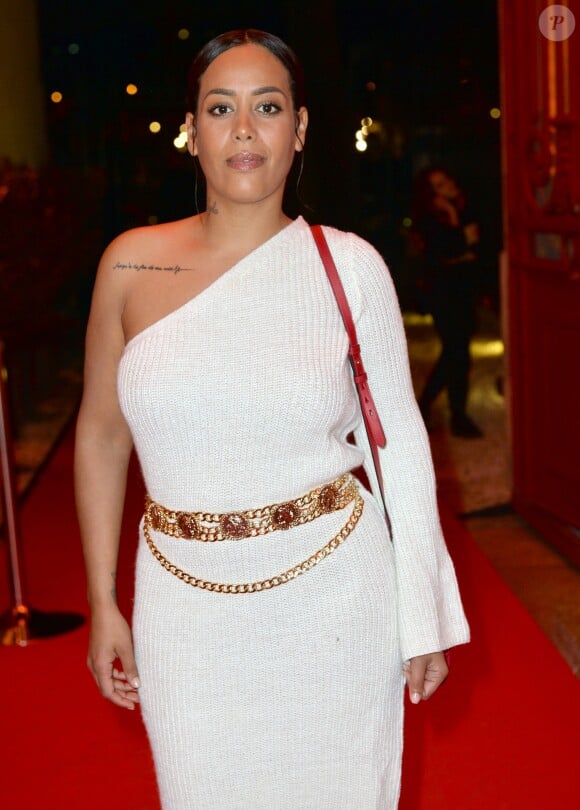 Amel Bent lors de la soirée de lancement de la collection capsule "I'm not a rapper" de la marque Elevenparis (Eleven Paris) à Paris, France, le 11 avril 2019. © Veeren/Bestimage