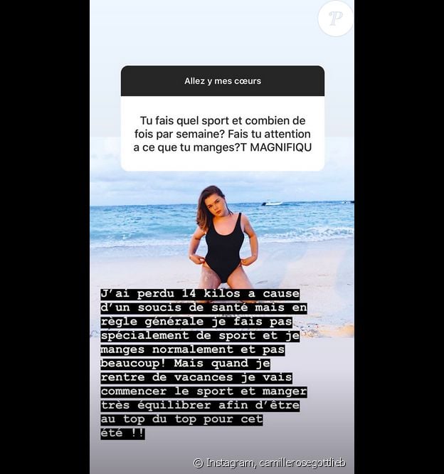 Camille Gottlieb sur Instagram, le 13 avril 2019.