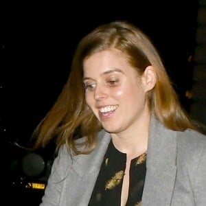 La princesse Beatrice d'York et son compagnon Edoardo Mapelli Mozzi ont passé la soirée à Chiltern Firehouse, à Londres, le 4 avril 2019.