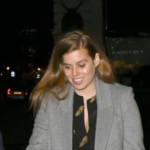 La princesse Beatrice d'York et son compagnon Edoardo Mapelli Mozzi ont passé la soirée à Chiltern Firehouse, à Londres, le 4 avril 2019.