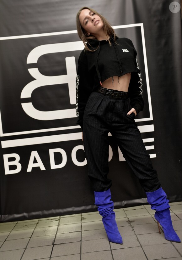 Exclusif - Carla Ginola et son compagnon lancent leur ligne de vêtements "Badcode" à Paris le 8 avril 2019. © Veeren/Bestimage