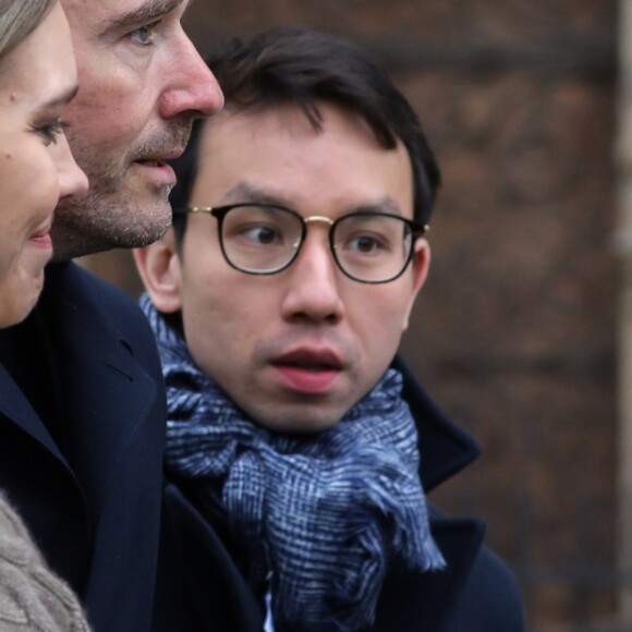 Antoine Arnault et sa compagne Natalia Vodianova viennent constater les dégâts de l'incendie de la cathédrale Notre-Dame de Paris le 16 avril 2019. © Stéphane Lemouton / Bestimage