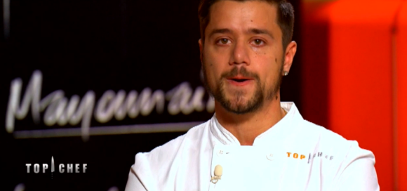 Florian en larmes lors de son élimination de "Top Chef 10", mercredi 24 avril 2019 sur M6.