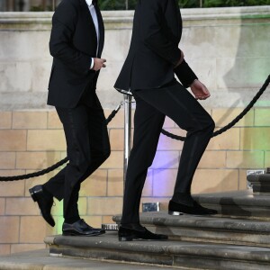Le prince Harry, duc de Sussex, le prince William, duc de Cambridge lors de la première mondiale de la série Netflix "Our Planet" au Musée d'histoire naturelle de Londres le 4 avril 2019.
