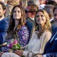 La princesse Madeleine de Suède et son mari Christopher O'Neill lors du 41e anniversaire de la princesse Victoria à Borgholm en Suède le 14 juillet 2018.