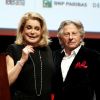 Catherine Deneuve, Roman Polanski - Remise du Prix Lumière 2016 à Catherine Deneuve lors du 8ème Festival Lumière à Lyon. Le 14 octobre 2016 © Dominique Jacovides / Bestimage