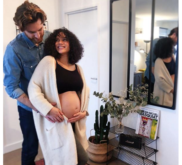 Honorine Magnier, enceinte, et son mari Noah - Instagram, 1er janvier 2019