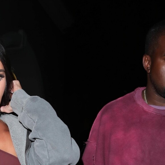 Kim Kardashian et son mari Kanye West - Les célébrités arrivent à la soirée d'anniversaire de T. Scott aux Cinepolis Luxury Cinemas à Thousand Oaks. T. aura 28 ans le 30 avril prochain. Le 25 avril 2019.