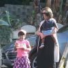 Exclusif - Charlize Theron emmène ses enfants Jackson et August à une fête d'anniversaire privée à West Hollywood. Le 19 novembre 2016