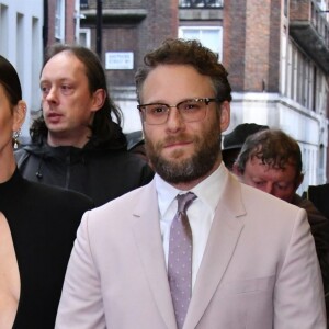 Charlize Theron, Seth Rogen à la première de Long Shot au cinéma Curzon dans le quartier de Mayfair à Londres, le 25 avril 2019.