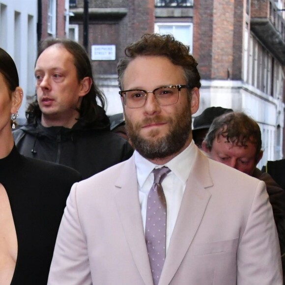 Charlize Theron, Seth Rogen à la première de Long Shot au cinéma Curzon dans le quartier de Mayfair à Londres, le 25 avril 2019.