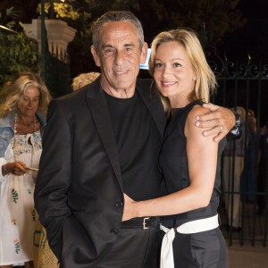 Exclusif - Thierry Ardisson et sa femme Audrey Crespo-Mara - Représentation de la pièce de théâtre "Le bac 68" lors du Festival de Ramatuelle, le 8 août 2017. © Cyril Bruneau/Festival de Ramatuelle/Bestimage