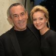 Exclusif - Thierry Ardisson, et sa femme Audrey Crespo-Mara - Anniversaire de Jacques Sanchez au restaurant Nolita à Paris le 29 mai 2016. © Veeren/Bestimage