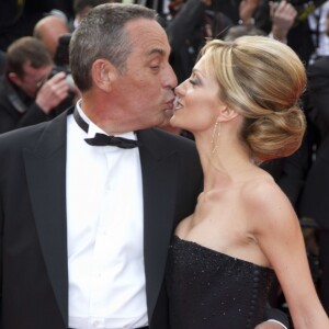 Thierry Ardisson et sa compagne Audrey Crespo-Mara a la premiere du film "Lawless" lors du 65eme festival de cannes le 19 mai 2012. 