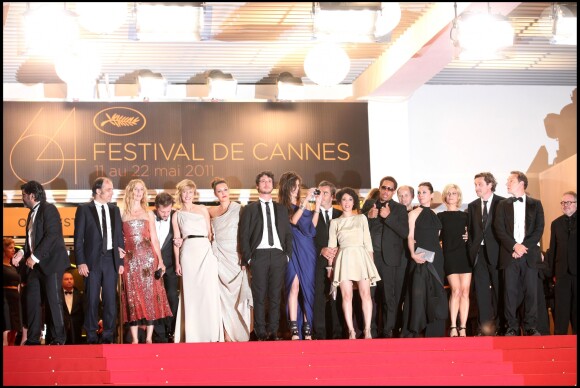 Marina Foïs et l'équipe du film Polisse au Festival de Cannes 2011