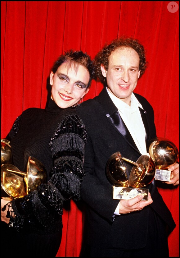Jeanne Mas et Michael Jonasz aux Victoires de la musique, le 24 novembre 1985.