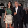 George Clooney et sa femme Amal Clooney Alamuddin à la première de la série TV "Catch 22" à Rome, le 13 mai 2019.