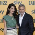 George Clooney et sa femme Amal Clooney Alamuddin à la première de la série TV "Catch 22" à Rome, le 13 mai 2019.