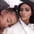 Kim Kardashian et sa fille North West. Avril 2019.