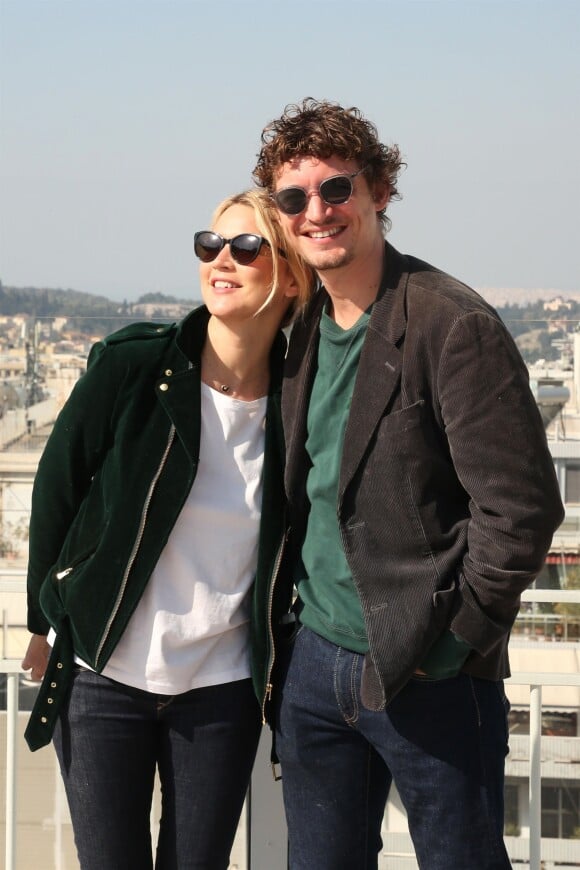 Virginie Efira, Niels Schneider lors du festival du film français à l'institut de France à Athènes le 10 avril 2019.