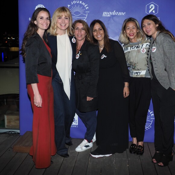 Exclusif - Anne-Cécile Mailfert, Julie Gayet, Sandra Rudich, Mina El Kaouis, Aline Chau, Aurore Pierre - Soirée "Tous et toutes ensemble de Varda à Veil" organisée par "La Journée by the Land" sur le roof-top de l'hôtel 3.14 lors du 72ème Festival International du Film de Cannes le 17 mai 2019.