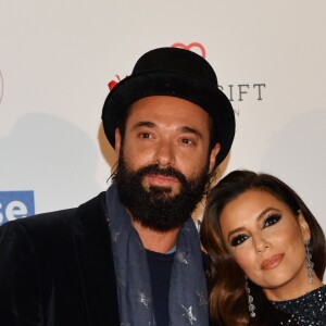 L'artiste peintre Sacha Jafri et Eva Longoria - Arrivées à la soirée "Global Gift Gala" sur la Terrasse Mouton Cadet lors du 72ème Festival International du Film de Cannes. Le 20 mai 2019