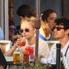 Exclusif - Sophie Turner et son mari Joe Jonas sont allés diner en amoureux au restaurant alfresco à New York, le 19 mai 2019.