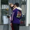 Exclusif - Joe Jonas et sa fiancée Sophie Turner font un peu de shopping avant la diffusion du premier épisode de la dernière saison de Game of Thrones dont Sophie est l'une des actrices principales. Elle porte un crop top boutonné blanc et un pantalon en cuir rouge. Le couple semble très amoureux. Los Angeles, le 13 avril 2019.