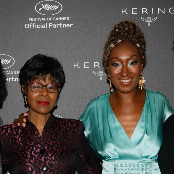 Exclusif - Magaajyia Silberfeld, Euzhan Palcy (réalisatrice), Nadège Beausson-Diagne, Aïssa Maïga - Dîner privé des collectifs "Noire n'est pas mon métier" et "Même pas peur" à la suite Kering de l'hôtel Barrière le Majestic lors du 72ème Festival International du Film de Cannes le 22 mai 2019 © Christophe Clovis/Bestimage