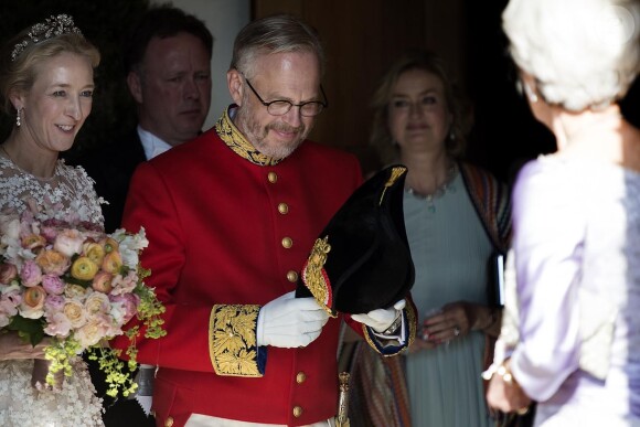 La princesse Alexandra de Sayn-Wittgenstein-Berleburg avec le comte danois Michael Preben Ahlefeldt-Laurvig-Bille - Mariage de la princesse Alexandra de Sayn-Wittgenstein-Berleburg avec le comte danois Michael Preben Ahlefeldt-Laurvig-Bille à Svendborg au Danemark le 18 mai 2019.