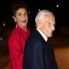 Jean d'Ormesson et sa femme Françoise Beghin - Inauguration de la Fondation Louis Vuitton à Paris le 20 octobre 2014.