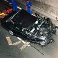  La voiture accidentée de Dodi Al-Fayed ke 31 août 1997 juste après l'accident. 