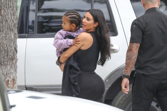 Kim Kardashian - Les Kardashians arrivent à la messe dominicale de K.West à Los Angeles, le 26 mai 2019.