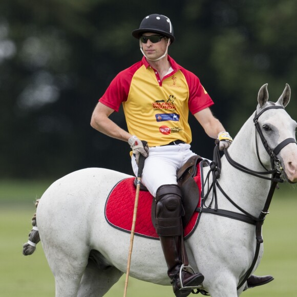 Le prince William, duc de Cambridge et le prince Harry participent au tournoi de polo "The Jerudong Park Trophy" au club de Cirencester et sortent vainqueur du match à Cirencester le 15 juillet 2017