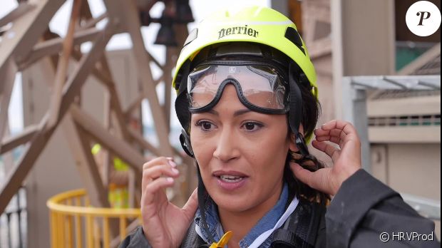 De nombreuses personnalités se sont élancées en tyrolienne depuis le 2e étage de la Tour Eiffel grâce au Smash Perrier mis en place pendant la quinzaine de Roland-Garros. © HRVProd