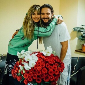 Tom Kaulitz et Heidi Klum le 1er juin 2019 à l'occasion des 46 ans de la mannequin.