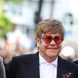 Taron Egerton, Elton John (lunettes Gucci) et son mari David Furnish - Montée des marches du film "Rocketman" lors du 72e Festival International du Film de Cannes. Le 16 mai 2019 © Jacovides-Moreau / Bestimage